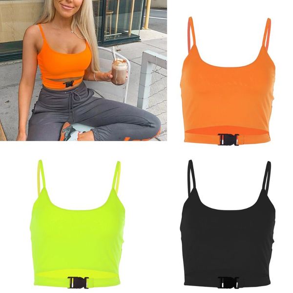 womens summer spaghetti straps crop cutout buckle fluorescent bright solid color camisole casual running vest, Black;blue
womens summer spaghetti straps crop cutout buckle fluorescent bright solid color camisole casual running vest, Black;blue