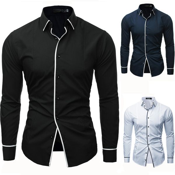 men's casual shirts men shirt male long sleeve solid multi-button hit color slim fit dress mens xxxl, White;black
men's casual shirts men shirt male long sleeve solid multi-button hit color slim fit dress mens xxxl, White;black