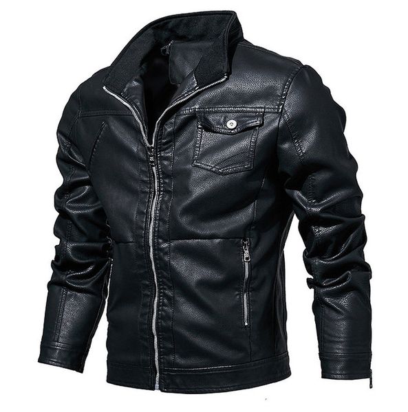 2019 mens leather jackets men pu faux spring autumn thin coats biker motorcycle male classic jacket stand collar zippers, Black
2019 mens leather jackets men pu faux spring autumn thin coats biker motorcycle male classic jacket stand collar zippers, Black