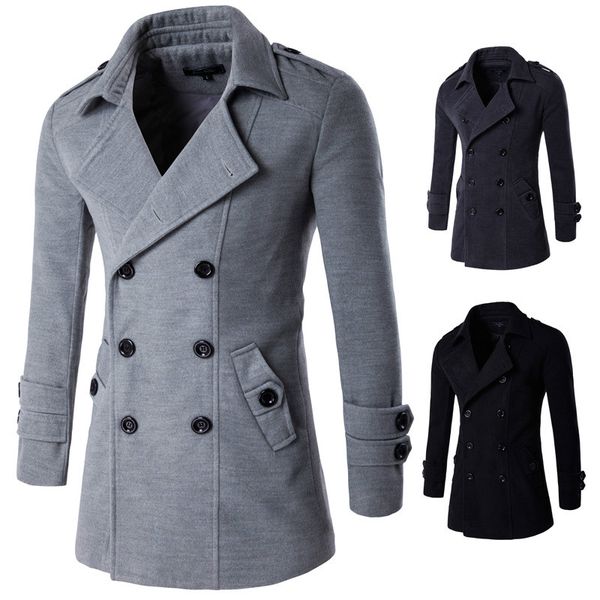 men's trench coats korean woolen coat fashion slim long mens double breasted windbreaker casual sleeve gray overcoat men plus size, Tan;black
men's trench coats korean woolen coat fashion slim long mens double breasted windbreaker casual sleeve gray overcoat men plus size, Tan;black
