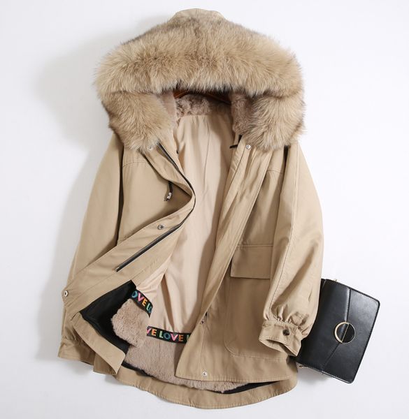 real large fox fur collar female parker winter coats rabbit fur jackets hooded snow outerwear windbreaker outdoor s m l 2019 fashion, Black
real large fox fur collar female parker winter coats rabbit fur jackets hooded snow outerwear windbreaker outdoor s m l 2019 fashion, Black