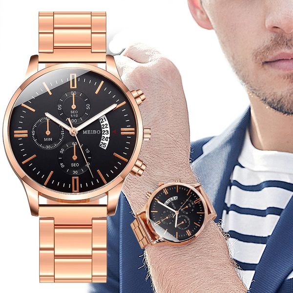 gofuly men watch meibo sleek minimalist stainless steel with three-eye men's quartz fashion watch relogio masculino men, Slivery;brown
gofuly men watch meibo sleek minimalist stainless steel with three-eye men's quartz fashion watch relogio masculino men, Slivery;brown