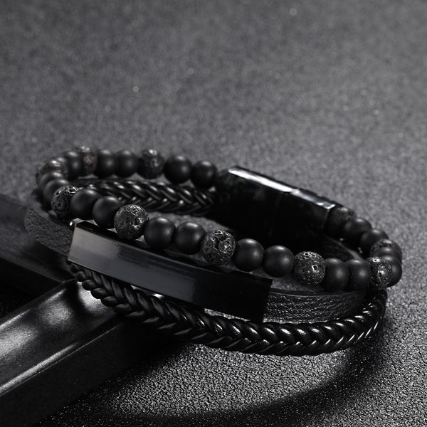 2019 new 6mm natural stone men bracelet multi-layer handmade weaved leather rope chain bangle male jewelry gifts, Golden;silver
2019 new 6mm natural stone men bracelet multi-layer handmade weaved leather rope chain bangle male jewelry gifts, Golden;silver