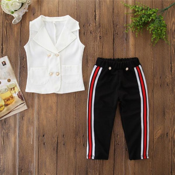girls clothes suit 2020 new summer children clothing 1-6 years old thin section sleeveless shirt casual clothes two-piece suit, White 
girls clothes suit 2020 new summer children clothing 1-6 years old thin section sleeveless shirt casual clothes two-piece suit, White