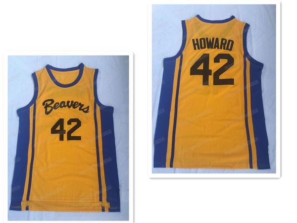 men's teen wolf #42 scott howard moive beacon beavers basketball jerseys yellow american film version state stitched logos, Black
men's teen wolf #42 scott howard moive beacon beavers basketball jerseys yellow american film version state stitched logos, Black