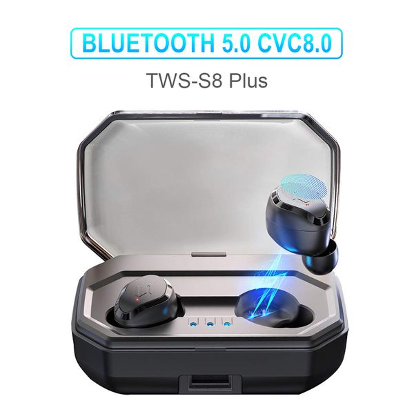 TWS-S8 Plus Bluetooth-наушники Водонепроницаемая беспроводная гарнитура Сенсорное управл
TWS-S8 Plus Bluetooth-наушники Водонепроницаемая беспроводная гарнитура Сенсорное управл