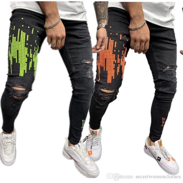long mens pencil pants skinny distrressed casual male trousers with zipper printed mens brand jeans holes stretch, Blue
long mens pencil pants skinny distrressed casual male trousers with zipper printed mens brand jeans holes stretch, Blue