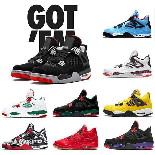 2019 4s IV 4 New Bred Travis Scots Tattoo Men Shoes Lightning Black Cat Oreo Singles Day Blue Outdoor Trainers Sports Sneakers
2019 4s IV 4 New Bred Travis Scots Tattoo Men Shoes Lightning Black Cat Oreo Singles Day Blue Outdoor Trainers Sports Sneakers