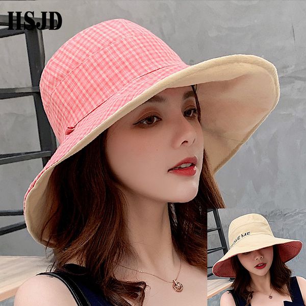 2019 summer women cotton linen plaid double-sided large wide brim sun hats foldable anti-uv letter beach hat female bucket hat, Blue;gray
2019 summer women cotton linen plaid double-sided large wide brim sun hats foldable anti-uv letter beach hat female bucket hat, Blue;gray