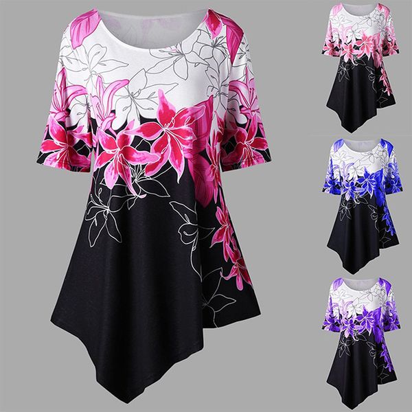 women summer 3d floral print short dress ladies irregular hem casual bohemian short sleeve beach mini dress plus size, Black
women summer 3d floral print short dress ladies irregular hem casual bohemian short sleeve beach mini dress plus size, Black