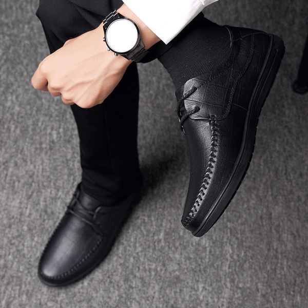 men casual shoes outdoor fashion sneakers men genuine leather breathable soft walking footwear male krasovki l5, Black
men casual shoes outdoor fashion sneakers men genuine leather breathable soft walking footwear male krasovki l5, Black