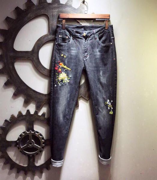 mens brand embroidery jeans hole boutique classic street hip hop pants outdoor sport selling ucc trend splice slim fit cowboy pants, Blue
mens brand embroidery jeans hole boutique classic street hip hop pants outdoor sport selling ucc trend splice slim fit cowboy pants, Blue