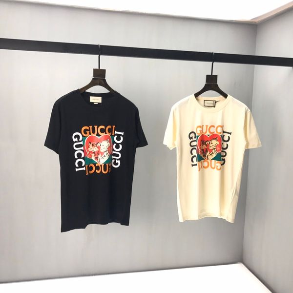 2020 italian spring and summer cat letter printed t-shirt men's designer high-quality comfortable blended cotton fashion loose wild t-s, White;black
2020 italian spring and summer cat letter printed t-shirt men's designer high-quality comfortable blended cotton fashion loose wild t-s, White;black