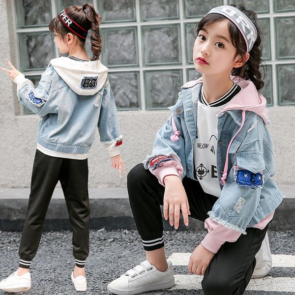 girl denim jackets autumn fashion children kids jeans jacket hoodies windbreake patchwork outerwear coats for teenage 3-12y, Blue;gray
girl denim jackets autumn fashion children kids jeans jacket hoodies windbreake patchwork outerwear coats for teenage 3-12y, Blue;gray