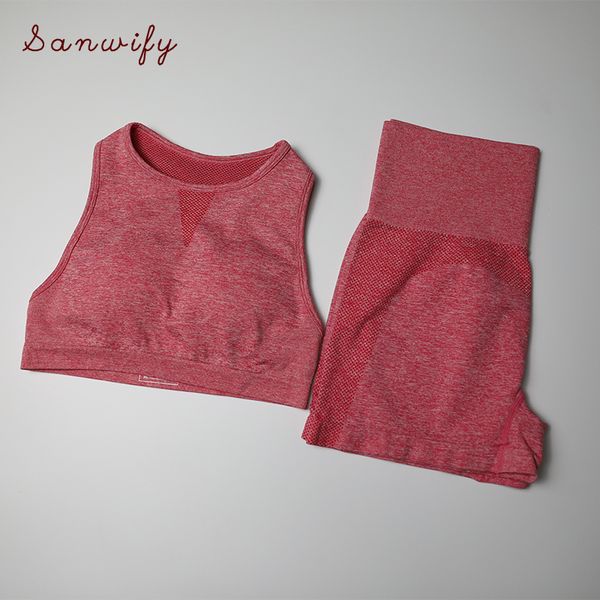 yoga outfits seamless set women fitness clothing sportswear high waist sports short reacerback sport bra 2 piece suits, White;red
yoga outfits seamless set women fitness clothing sportswear high waist sports short reacerback sport bra 2 piece suits, White;red