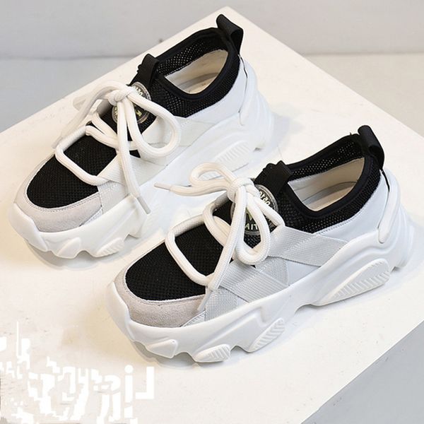 summer shoes round toe women flats mesh female shoes patchwork popular sneakers cross-tied snaeakers thick bottom women sneakers, Black
summer shoes round toe women flats mesh female shoes patchwork popular sneakers cross-tied snaeakers thick bottom women sneakers, Black