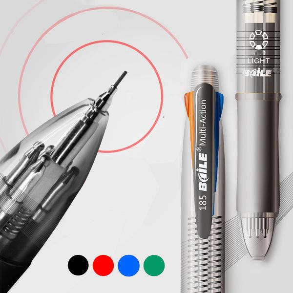 5 in 1 multicolor ballpoint pen marker pens with black/blue/green/red ink ball pen 0.7mm+1pcs automatic pencil 0.5mm for writing, Blue;orange
5 in 1 multicolor ballpoint pen marker pens with black/blue/green/red ink ball pen 0.7mm+1pcs automatic pencil 0.5mm for writing, Blue;orange