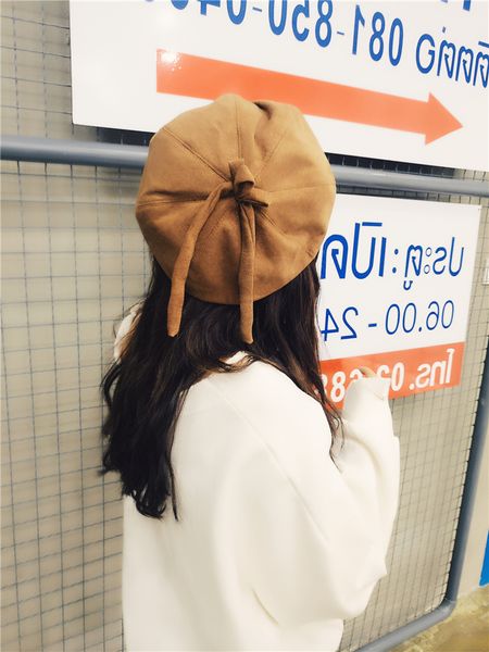 hat female spring beret women's small fresh painter cap handmade bow pumpkin octagonal cap, Blue;gray
hat female spring beret women's small fresh painter cap handmade bow pumpkin octagonal cap, Blue;gray