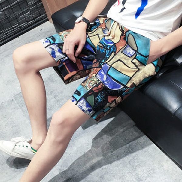 men's beach pants 2019 new summer men's pants loose casual beach five shorts, White;black
men's beach pants 2019 new summer men's pants loose casual beach five shorts, White;black