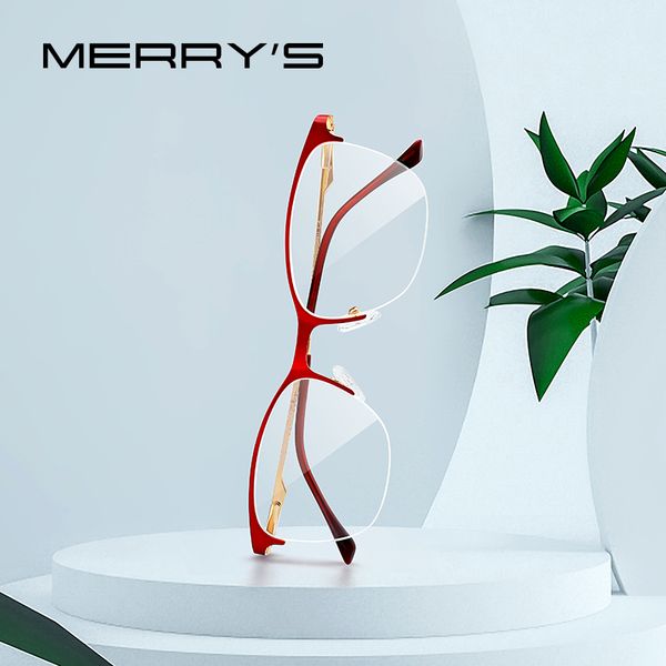 merrys design women cat eye glasses half frame ladies fashion trending eyewear myopia prescription optical glasses s2006, Black
merrys design women cat eye glasses half frame ladies fashion trending eyewear myopia prescription optical glasses s2006, Black