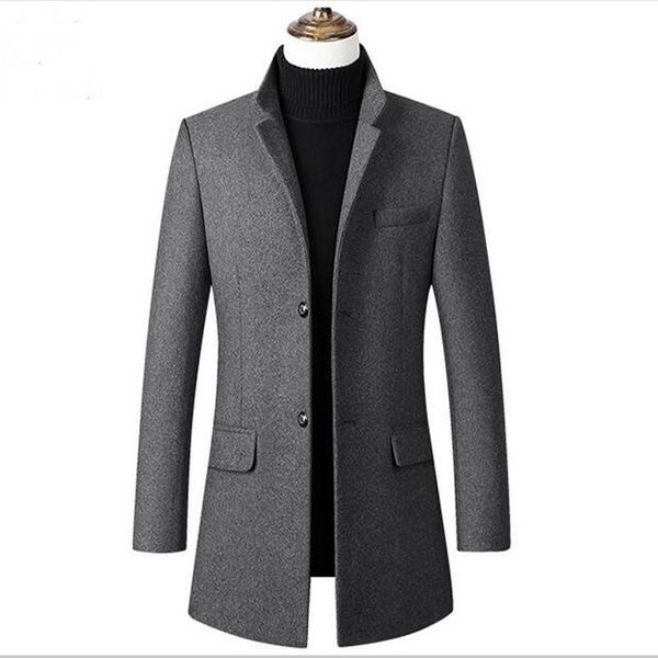 winter wool coat men's high-quality wool jacket casual slim collar coat men's long cotton collar trench, Black
winter wool coat men's high-quality wool jacket casual slim collar coat men's long cotton collar trench, Black