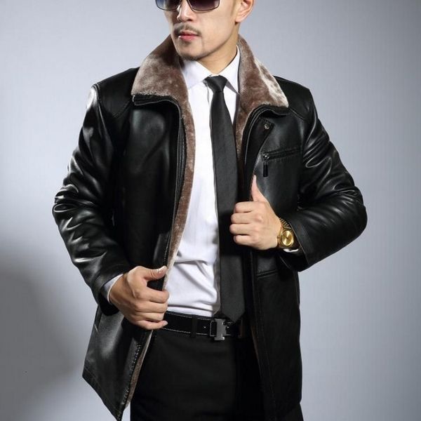 mens winter wool lining pu leather jacket thick warm office work casual overcoat big size motor biker leather coats, Black
mens winter wool lining pu leather jacket thick warm office work casual overcoat big size motor biker leather coats, Black