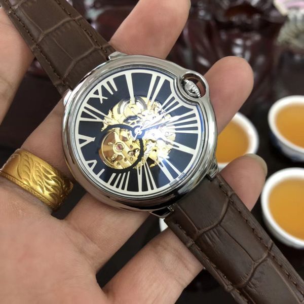 limited sale leather brand luxury men face olympic blue balloon series wristwatch full automatic mechanical glass back mens watches, Slivery;brown
limited sale leather brand luxury men face olympic blue balloon series wristwatch full automatic mechanical glass back mens watches, Slivery;brown
