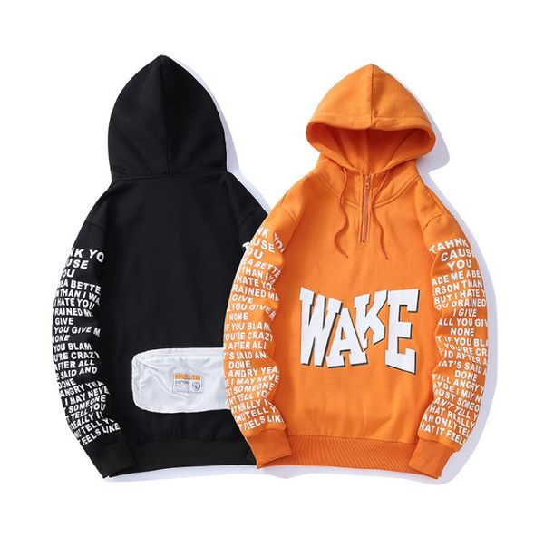 high street hoodies wake print men women hooded hoodies orange black hip hop sweatshirts
high street hoodies wake print men women hooded hoodies orange black hip hop sweatshirts