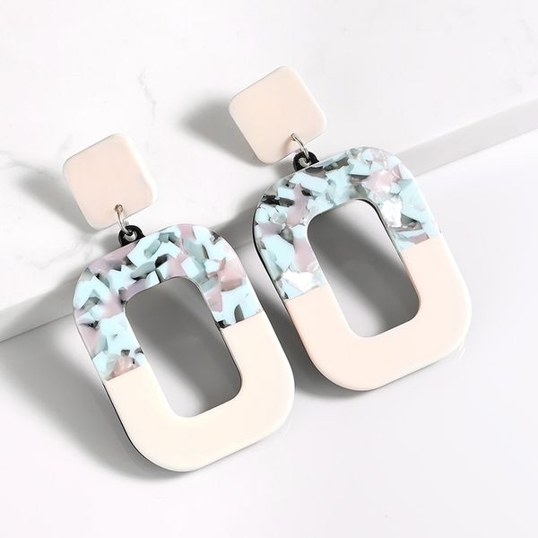 new trendy acid acrylic earring for women square geometric stitching drop earring bohemian elegant jewelry accessories oorbellen, Silver
new trendy acid acrylic earring for women square geometric stitching drop earring bohemian elegant jewelry accessories oorbellen, Silver
