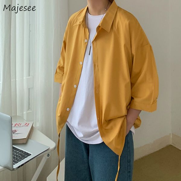 shirts men half sleeve solid simple colorful chic safari style couples mens harajuku summer teens retro oversize shirt bf, White;black
shirts men half sleeve solid simple colorful chic safari style couples mens harajuku summer teens retro oversize shirt bf, White;black