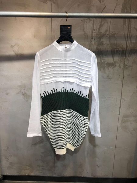 2019 luxury new women wool knitted patchwork shirt female casual slim blouse ddxgz2, White
2019 luxury new women wool knitted patchwork shirt female casual slim blouse ddxgz2, White