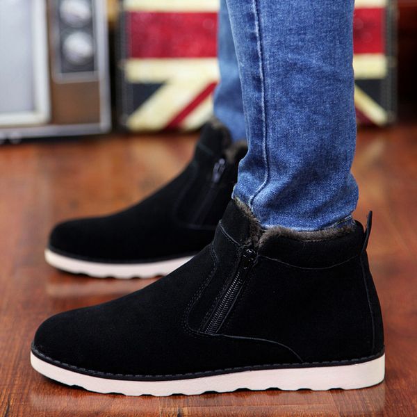 fashion cow suede leather shoes ankle snow boots round toe zip keep warm winter comfortable warm footwear wholesale, Black
fashion cow suede leather shoes ankle snow boots round toe zip keep warm winter comfortable warm footwear wholesale, Black