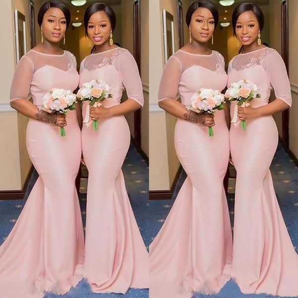 robe demoiselle d'honneur illusion mermaid african pink bridesmaid dresses half sleeve wedding guest dress prom party gowns, White;pink
robe demoiselle d'honneur illusion mermaid african pink bridesmaid dresses half sleeve wedding guest dress prom party gowns, White;pink