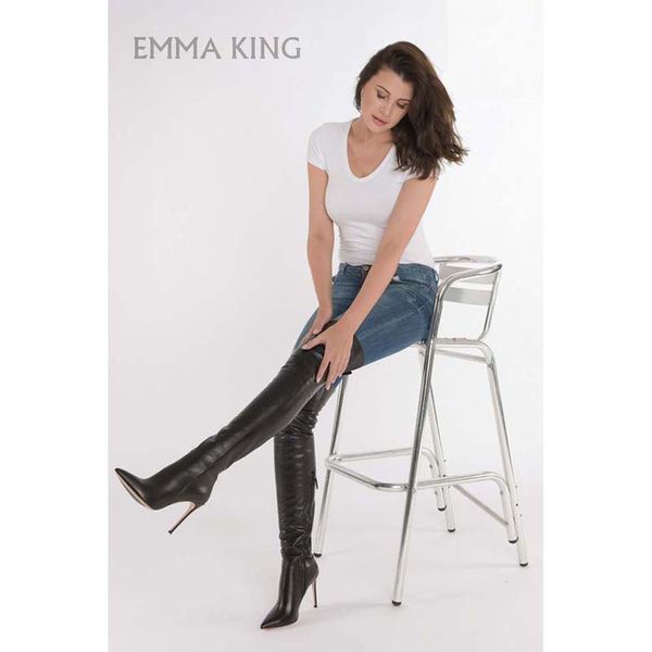new long tube boots women pointed toe pu over the knee boots high heels stiletto zipper shoes woman ladies, Black
new long tube boots women pointed toe pu over the knee boots high heels stiletto zipper shoes woman ladies, Black