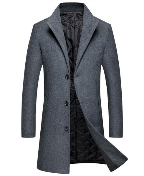 elegant designer mens woolen veste solid homme slim single breast overcoat male stand collar thick overcoat, Black
elegant designer mens woolen veste solid homme slim single breast overcoat male stand collar thick overcoat, Black