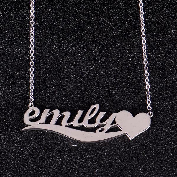 elegant heart personalized engraved name 2018 silver gold chain customized name lover necklace&pendant engraved customer jewelry
elegant heart personalized engraved name 2018 silver gold chain customized name lover necklace&pendant engraved customer jewelry