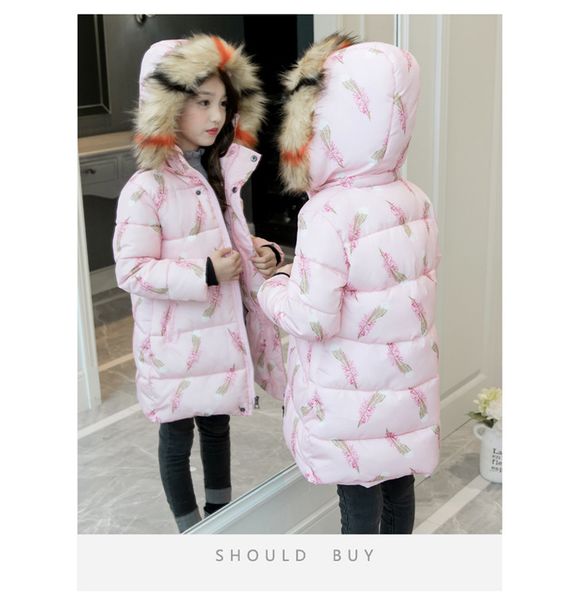 2019 autumn winter girls outerwear coats feather pattern fur collar hooded jackets children clothes long coats kids warm parkas, Blue;gray
2019 autumn winter girls outerwear coats feather pattern fur collar hooded jackets children clothes long coats kids warm parkas, Blue;gray