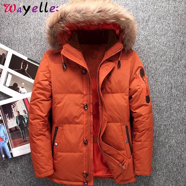 fur hood parkas men 2019 winter warm solid duck down jackets casual loose down coat for men thick chic coat, Black
fur hood parkas men 2019 winter warm solid duck down jackets casual loose down coat for men thick chic coat, Black