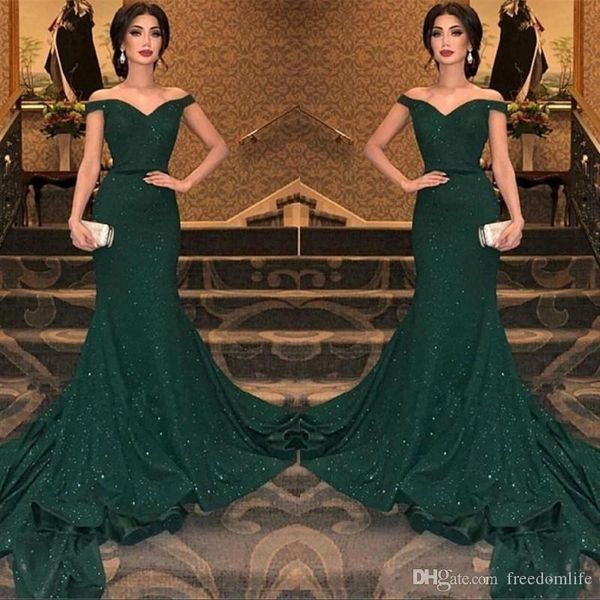 new arrival dubai arabic dark green sequined mermaid evening dresses off shoulder ruched floor length evening prom gowns party dress robe, Black;red
new arrival dubai arabic dark green sequined mermaid evening dresses off shoulder ruched floor length evening prom gowns party dress robe, Black;red