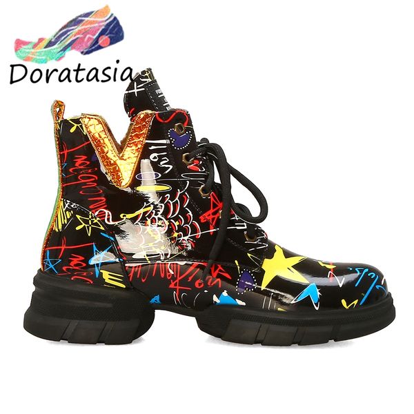 doratasia new brand designer high platform booties girl colored graffiti ankle boots women 2019 winter fur shoes woman 33-43, Black
doratasia new brand designer high platform booties girl colored graffiti ankle boots women 2019 winter fur shoes woman 33-43, Black