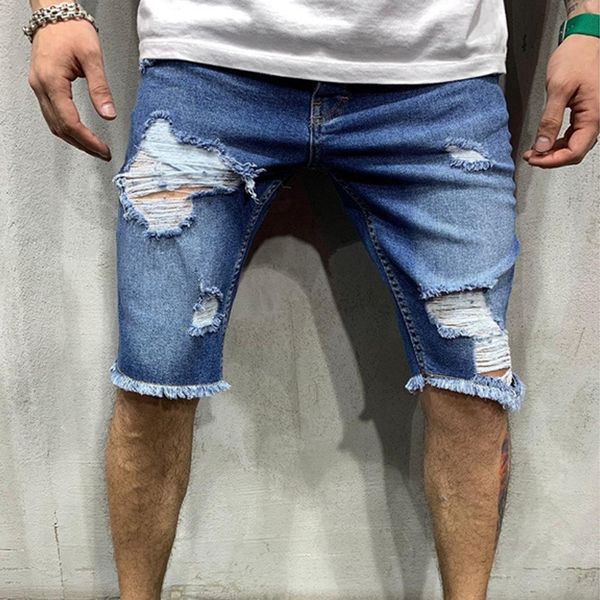 2019 summer new fashion hip hop streetwear fashion shorts men jeans ripped torn pants stretch embroidery five short pants jeans, Blue
2019 summer new fashion hip hop streetwear fashion shorts men jeans ripped torn pants stretch embroidery five short pants jeans, Blue