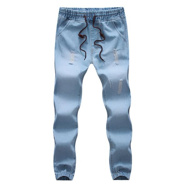 fashion mens cotton stretch jeans slim fit denim trousers casual jeans men biker joggers large size hole drawstring pants, Blue
fashion mens cotton stretch jeans slim fit denim trousers casual jeans men biker joggers large size hole drawstring pants, Blue