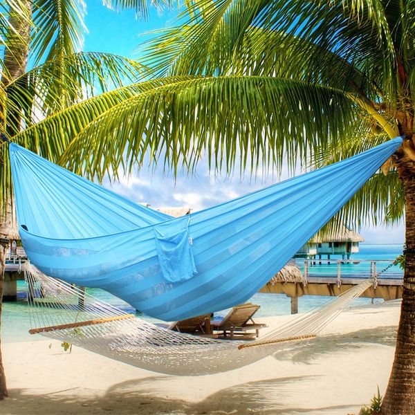 nylon parachute fabric beach hammock with steel hooks lightweight travel hiking backpacking camping hiking leisure swing 230*160cm
nylon parachute fabric beach hammock with steel hooks lightweight travel hiking backpacking camping hiking leisure swing 230*160cm