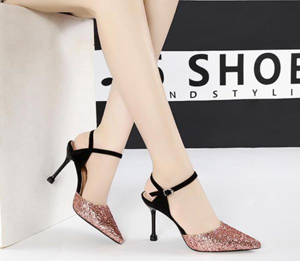 spring new 9cm stiletto heels sequins banquet women wedding shoes pointed toe shallow slingback pumps lady single shoes 6668-7, Black
spring new 9cm stiletto heels sequins banquet women wedding shoes pointed toe shallow slingback pumps lady single shoes 6668-7, Black