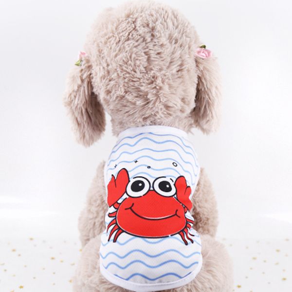 pet cat dog clothing summer small dog cat clothes watermelon crab print cute vest spring summer clothing w726