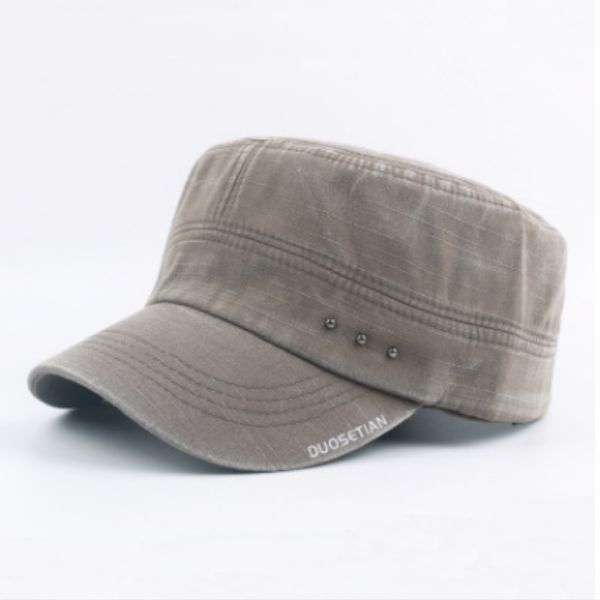 casual cotton men women military hats adjustable spring summer army cap male flat military style cap vintage captains hat, Blue;gray
casual cotton men women military hats adjustable spring summer army cap male flat military style cap vintage captains hat, Blue;gray