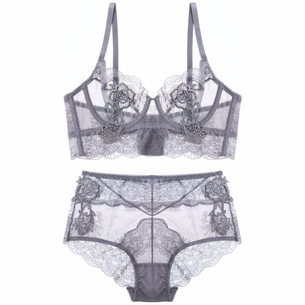bras sets floral embroidery lingerie lace female intimates ultrathin cup women fashion bra set transparent tall waist panties, Red;black
bras sets floral embroidery lingerie lace female intimates ultrathin cup women fashion bra set transparent tall waist panties, Red;black