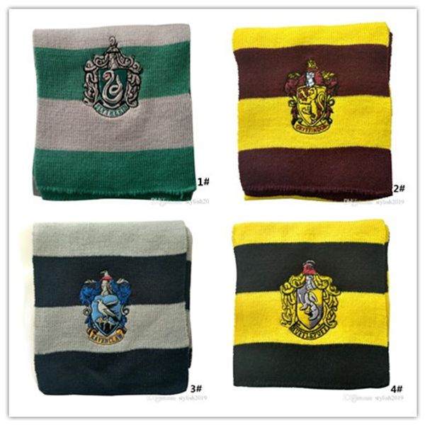 

4 colors scarves college scarf harry potter scarves gryffindor series scarf with badge cosplay knit scarves halloween costumes wcw015, Blue;gray