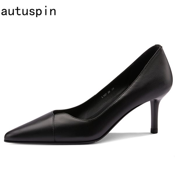 autuspin fall women dress pumps fashion elegant black thin heels for female office party shoes woman genuine leather high heels
autuspin fall women dress pumps fashion elegant black thin heels for female office party shoes woman genuine leather high heels