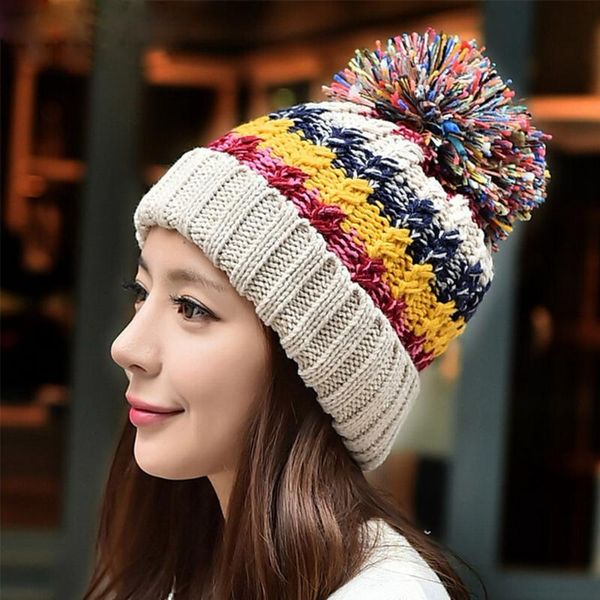 fashion women girls winter warm hat female knitting wool ball beanie hats mix color crochet ski cap beanie 3 colors, Blue;gray
fashion women girls winter warm hat female knitting wool ball beanie hats mix color crochet ski cap beanie 3 colors, Blue;gray